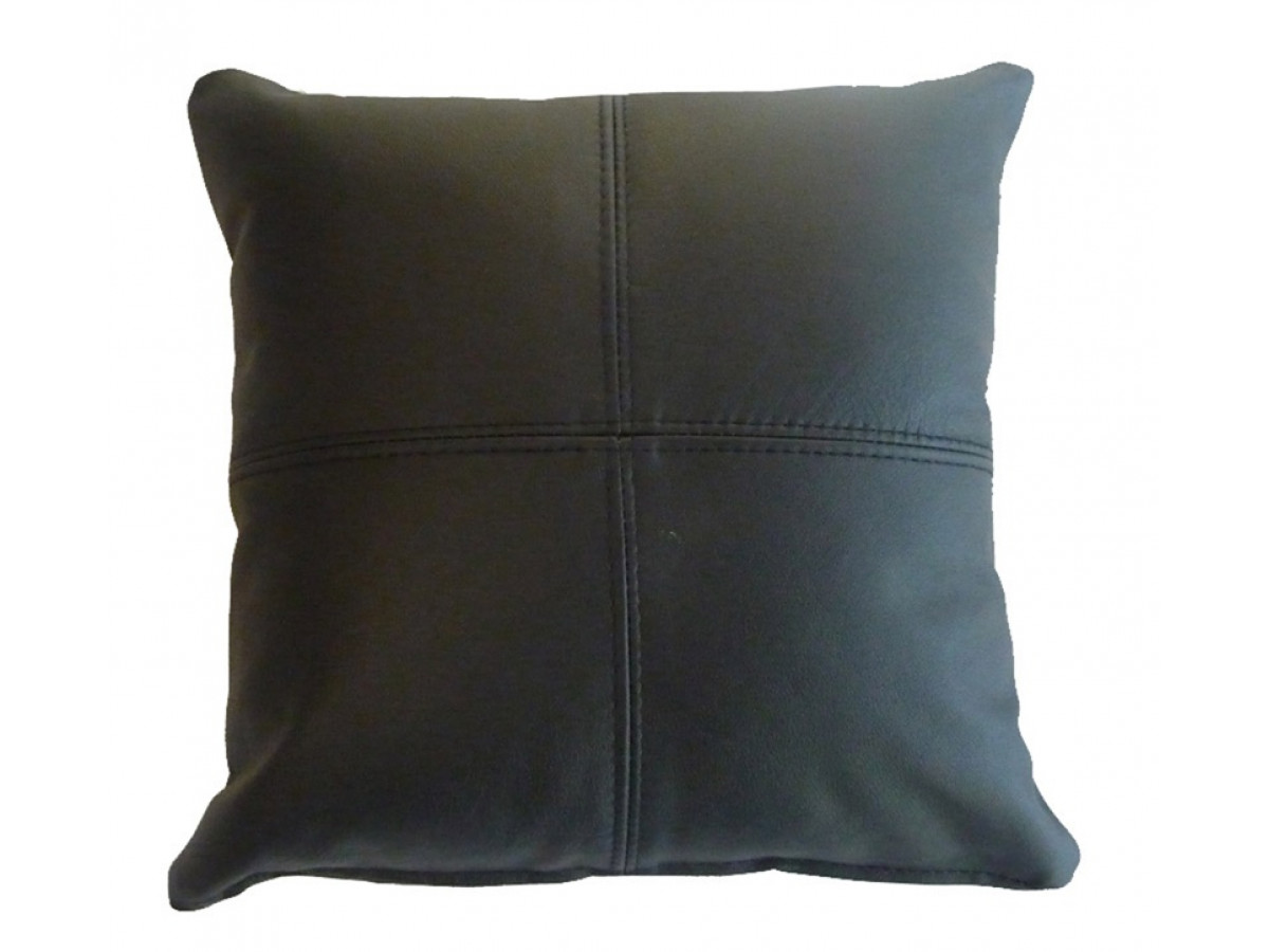 Real Leather Ter Cushion Small, Black Leather Bolster Cushions