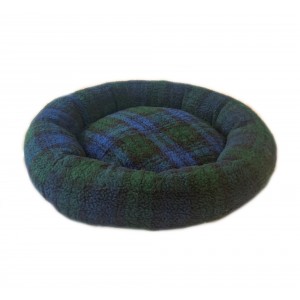 Donut Snuggle Bed - Anti Anxiety Calming Dog Bed - Blackwatch Tartan Donut Snuggle Bed - Anti Anxiety Calming Dog Bed - Blackwatch Tartan