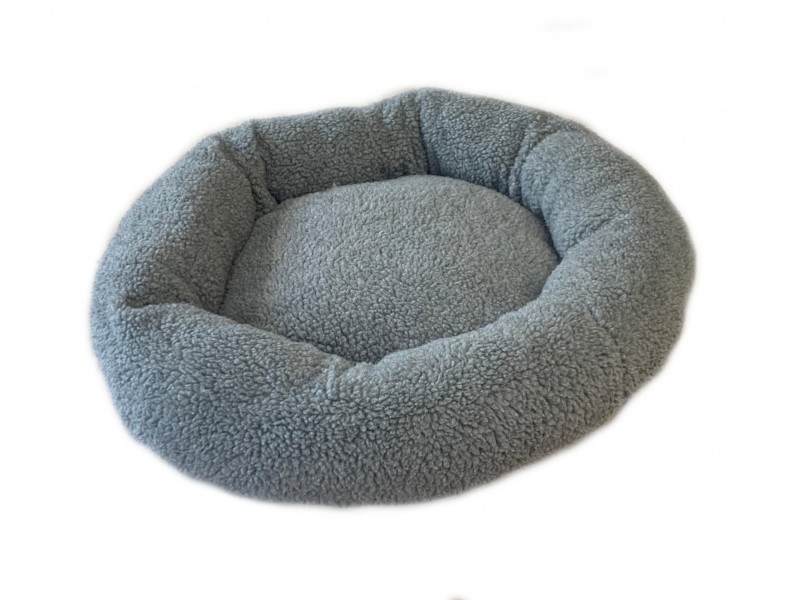 Donut Snuggle Bed - Anti Anxiety Calming Dog Bed - Grey