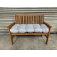 Blown Fibre Garden Bench Cushion - Soft Grey