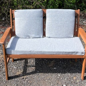 Garden Bench Cushion with Optional Sets - Soft Grey