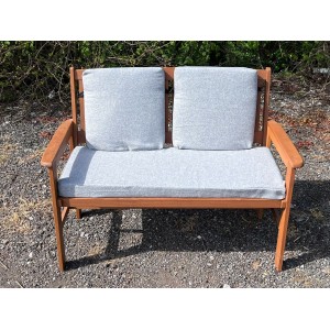 Garden Bench Cushion with Optional Sets - Soft Grey