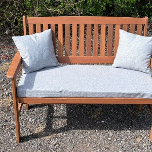 Garden Bench Cushion with Optional Sets - Soft Grey