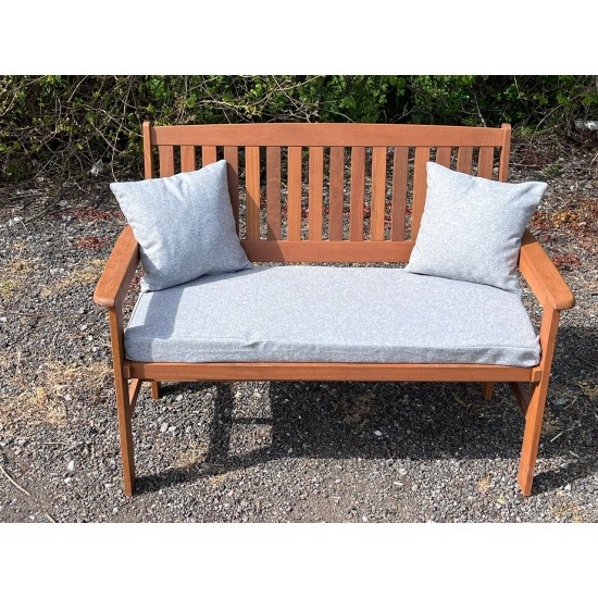 Garden Bench Cushion with Optional Sets - Soft Grey