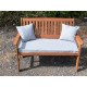 Garden Bench Cushion with Optional Sets - Soft Grey
