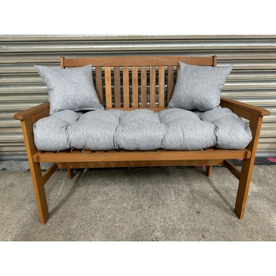 Blown Fibre Garden Bench Cushion - Soft Grey