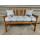 Blown Fibre Garden Bench Cushion - Soft Grey