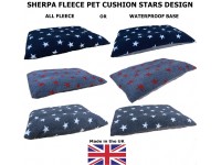 Grey with Red Stars - Mattress Dog Bed