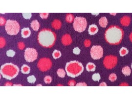 PnH Veterinary Bedding - NON SLIP - EXTRA LARGE PIECE - Purple with Pink Circles