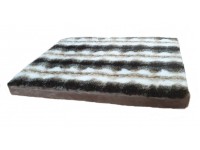 Luxury Faux Fur Orthopaedic Dog Bed - Striped Wolf