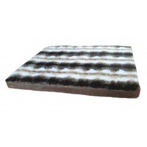 Luxury Faux Fur Orthopaedic Dog Bed - Striped Luxury Faux Fur Orthopaedic Dog Bed - Striped
