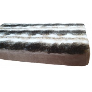 Luxury Faux Fur Orthopaedic Dog Bed - Striped Luxury Faux Fur Orthopaedic Dog Bed - Striped
