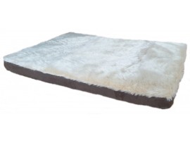 Luxury Faux Fur Orthopaedic Dog Bed - Cream Fox