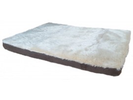 Luxury Faux Fur Orthopaedic Dog Bed - Cream 