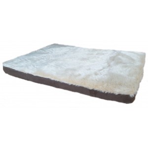 Luxury Faux Fur Orthopaedic Dog Bed - Cream  Luxury Faux Fur Orthopaedic Dog Bed - Cream