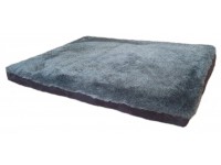 Luxury Faux Fur Orthopaedic Dog Bed - Grey Badger