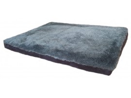 Luxury Faux Fur Orthopaedic Dog Bed - Grey Badger
