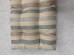 Blown Fibre Garden Bench Cushion -  Turquoise / Beige Stripe