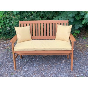 Garden Bench Cushion with Optional Sets - WATER RESISTANT - VANILLA CREAM